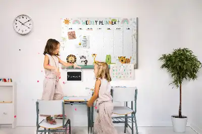 Memobord van kurk Weekplanner dieren