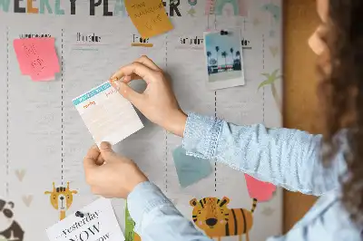 Memobord van kurk Weekplanner dieren