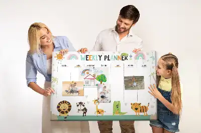Memobord van kurk Weekplanner dieren