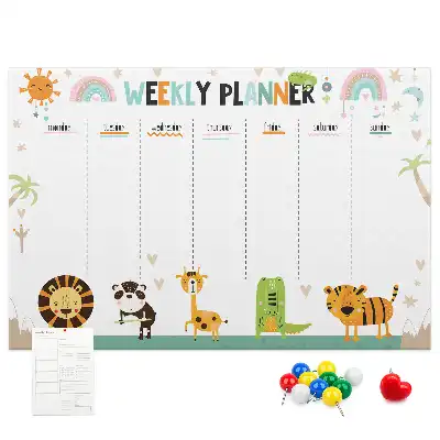 Memobord van kurk Weekplanner dieren