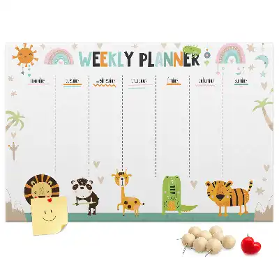 Memobord van kurk Weekplanner dieren