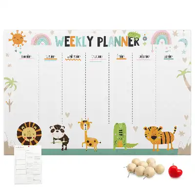 Memobord van kurk Weekplanner dieren