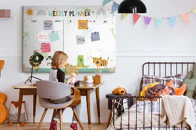 Memobord van kurk Weekplanner dieren
