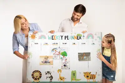 Memobord van kurk Weekplanner dieren