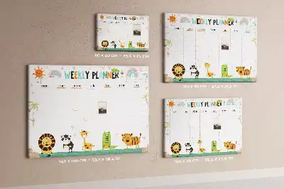 Memobord van kurk Weekplanner dieren
