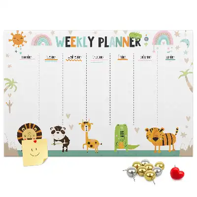 Memobord van kurk Weekplanner dieren