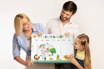 Memobord van kurk Weekplanner dieren