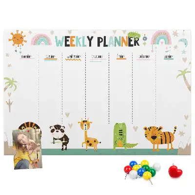 Memobord van kurk Weekplanner dieren