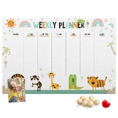 Memobord van kurk Weekplanner dieren