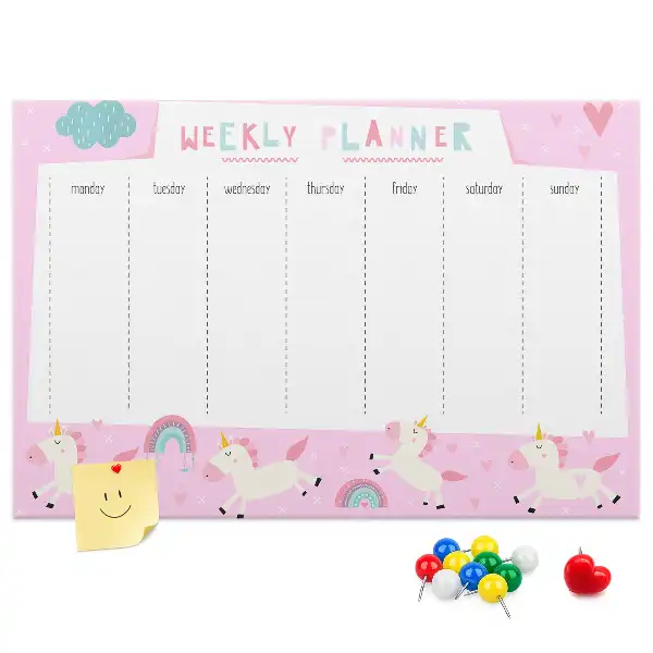 Kurk prikbord Weekplanner voor kinderen