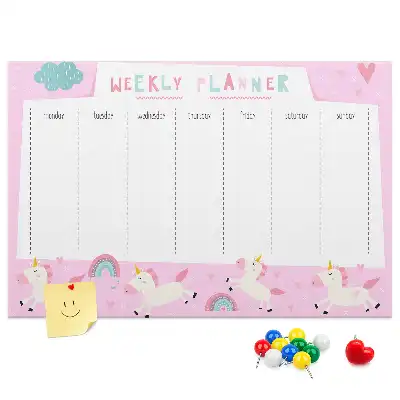 Kurk prikbord Weekplanner voor kinderen