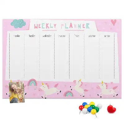 Kurk prikbord Weekplanner voor kinderen