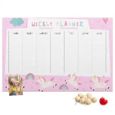 Kurk prikbord Weekplanner voor kinderen