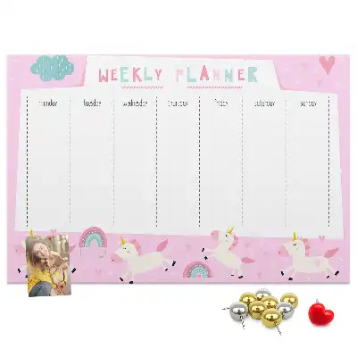 Kurk prikbord Weekplanner voor kinderen