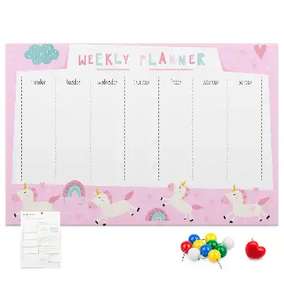 Kurk prikbord Weekplanner voor kinderen
