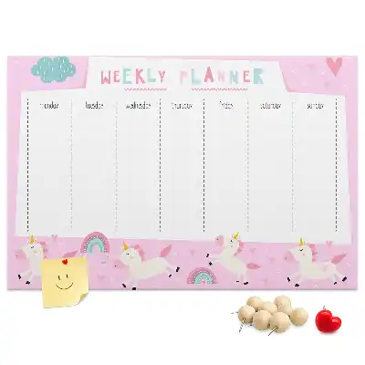Kurk prikbord Weekplanner voor kinderen