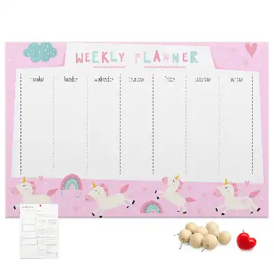 Kurk prikbord Weekplanner voor kinderen