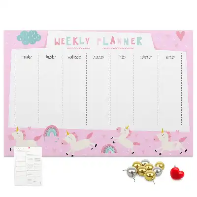 Kurk prikbord Weekplanner voor kinderen