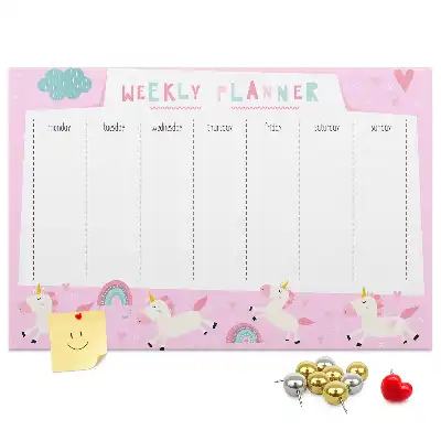 Kurk prikbord Weekplanner voor kinderen