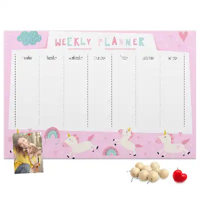 Kurk prikbord Weekplanner voor kinderen