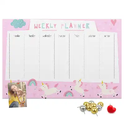 Kurk prikbord Weekplanner voor kinderen