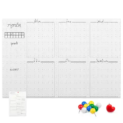 Memobord van kurk Wekelijkse wandkalender