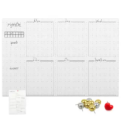 Memobord van kurk Wekelijkse wandkalender