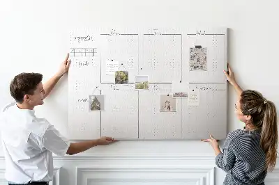 Memobord van kurk Wekelijkse wandkalender