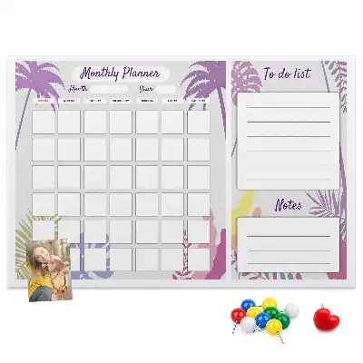 Kurk prikbord Schema voor de hele maand