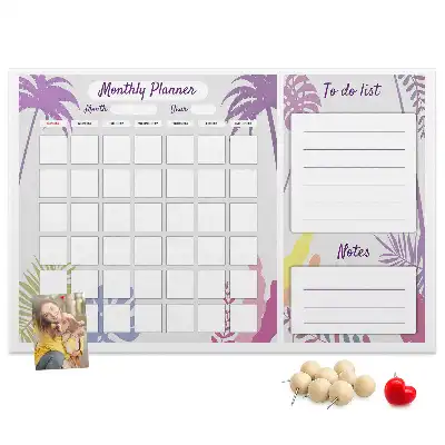 Kurk prikbord Schema voor de hele maand