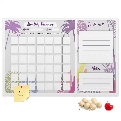 Kurk prikbord Schema voor de hele maand