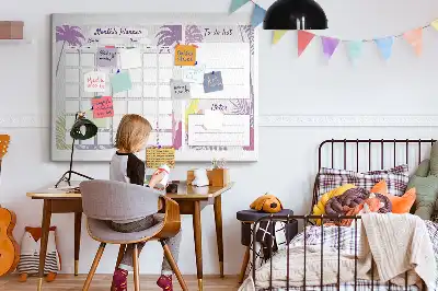 Kurk prikbord Schema voor de hele maand