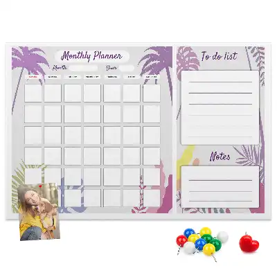 Kurk prikbord Schema voor de hele maand