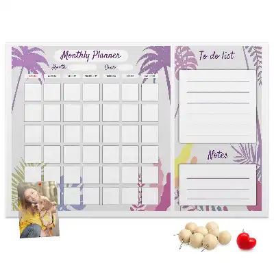 Kurk prikbord Schema voor de hele maand