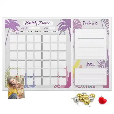 Kurk prikbord Schema voor de hele maand