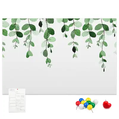 Memobord van kurk Wandcompositie met bladeren