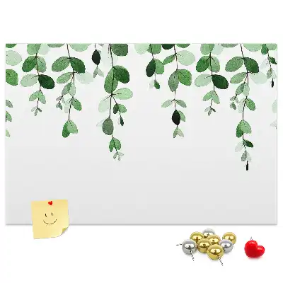 Memobord van kurk Wandcompositie met bladeren