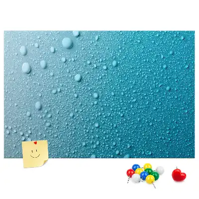 Kurk prikbord met waterdruppelmotief