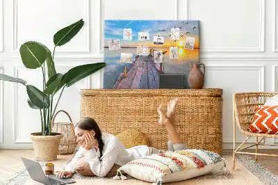 Memobord van kurk Meer steiger
