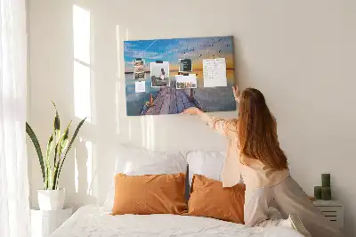 Memobord van kurk Meer steiger