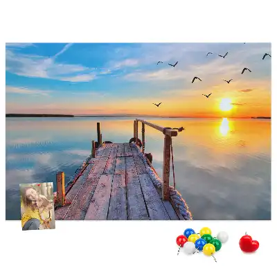 Memobord van kurk Meer steiger