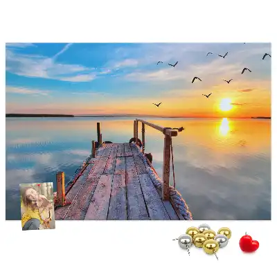 Memobord van kurk Meer steiger