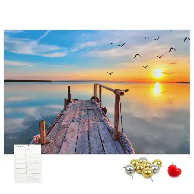 Memobord van kurk Meer steiger