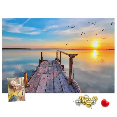 Memobord van kurk Meer steiger
