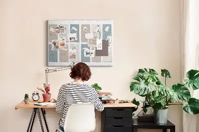 Memobord van kurk Kattenkalender