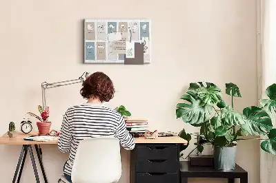 Memobord van kurk Kattenkalender