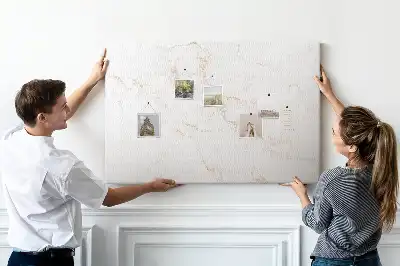 Memobord van kurk Luxe lichte steen