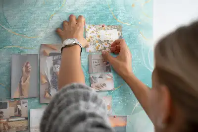 Memobord van kurk Artistieke vloeibare steen