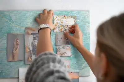 Memobord van kurk Artistieke vloeibare steen