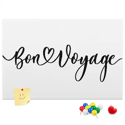 Kurk prikbord met Bon voyage opschrift